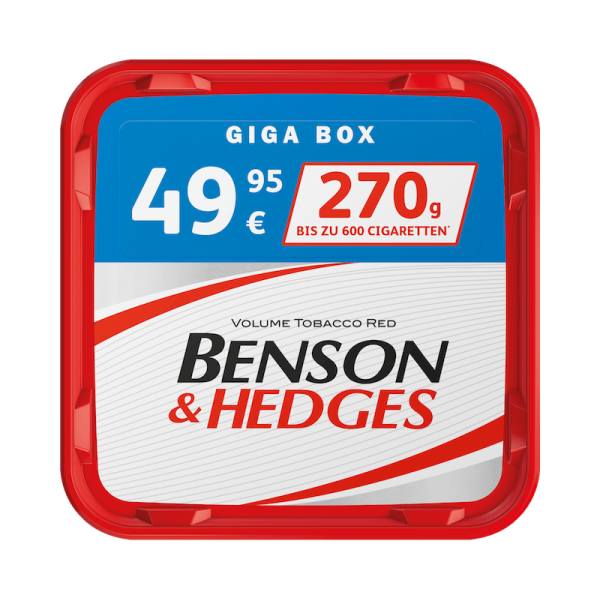 Eimer BENSON & HEDGES VOLUME Tabak RED 255 Gramm