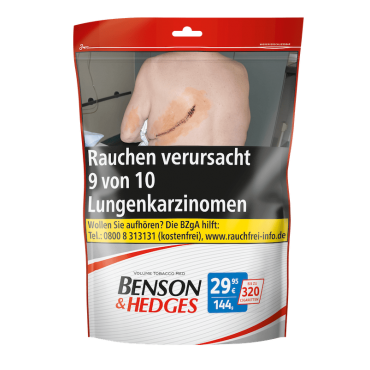 Beutel BENSON & HEDGES VOLUME Tabak RED 135 Gramm