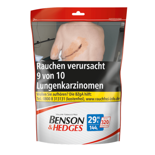 Beutel BENSON & HEDGES VOLUME Tabak RED 135 Gramm