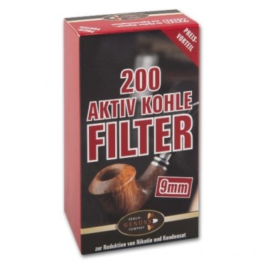 1 x Pfeifenfilter Ermuri Aktivkohle 9 mm à 200 Filter