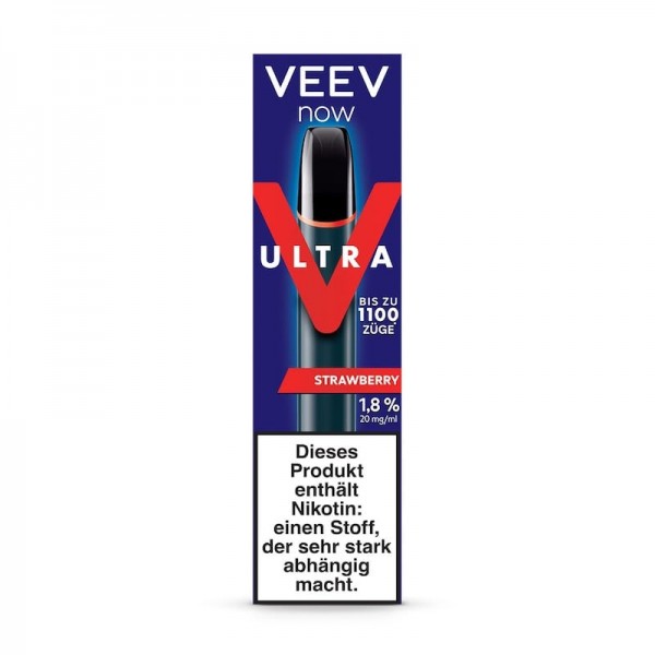 E-Shisha VEEV NOW Ultra Einweg Strawberry 20mg