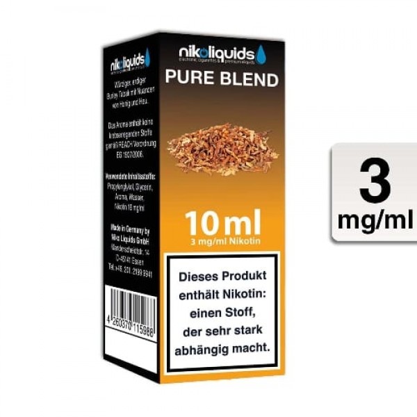 E-Liquid Nikoliquids Pure Blend 3 mg/ml Flasche 10 ml