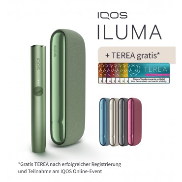 IQOS ILUMA Moss Green inklusive TEREA Gratis