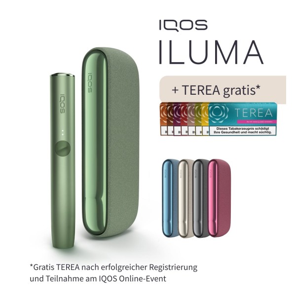 IQOS ILUMA Moss Green inklusive TEREA Gratis