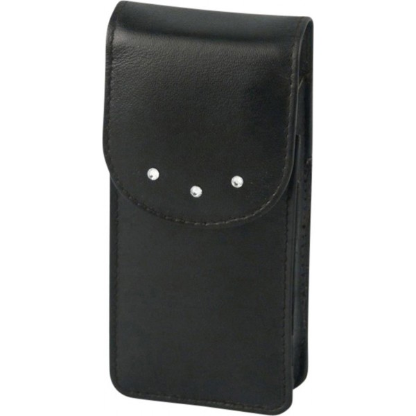 Zigaretten-Packungsetui Leder schwarz 120mm
