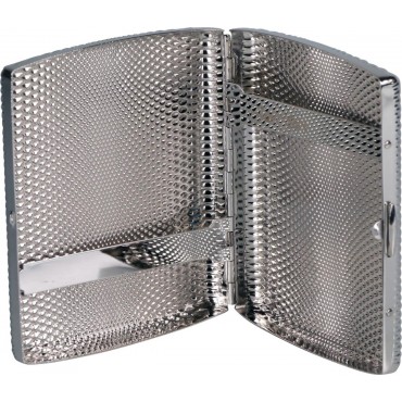 Zigarettenetui Metall JC Tropfen-Reliefdesign nickel 20er