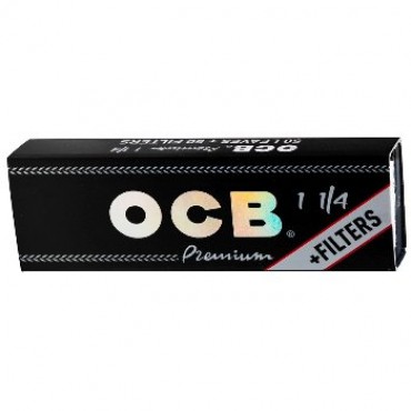 Einzeln OCB Schwarz Premium 1 1/4 1x50+Tips