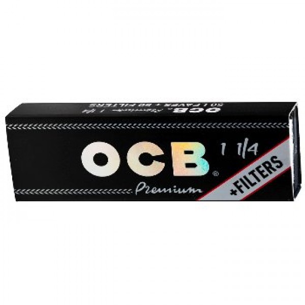 Einzeln OCB Schwarz Premium 1 1/4 1x50+Tips