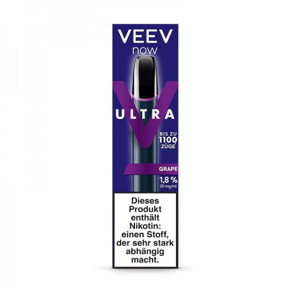 E-Shisha VEEV NOW Ultra Einweg Grape 20mg