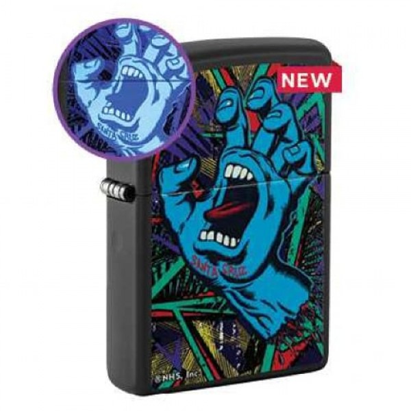 ZIPPO schwarz matt Santa Cruz Design Black Light 60006414