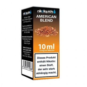 E-Liquid Nikoliquids Amercian Blend mit 12 mg Nikotin