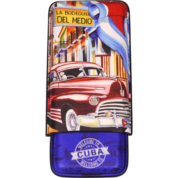 Zigarren Schiebe-Etui Lederoptik "Cuba" 3er