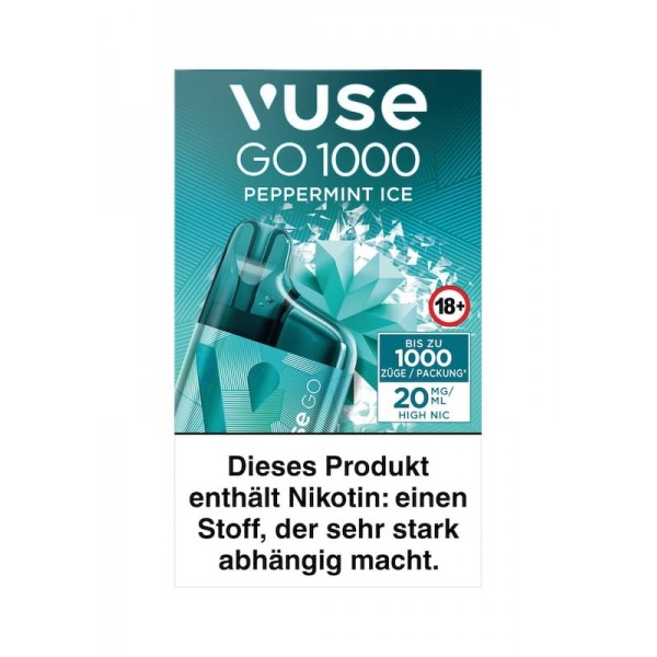 Einweg eZigarette Vuse Go 1000 – Box Peppermint ICE 1000mg