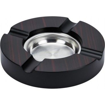 Zigarrenascher rund Ebony Finish matt mit 4 Ablagen
