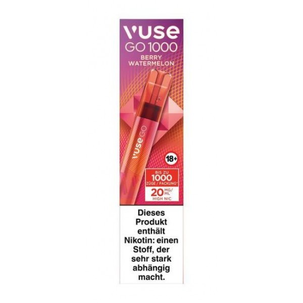 Einweg eZigarette Vuse GO Berry Watermelon 20mg bis zu 1000 Puffs