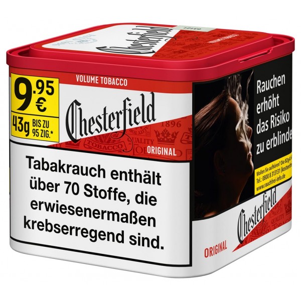 Dose Chesterfield Red Volumen Tabak 40 Gramm