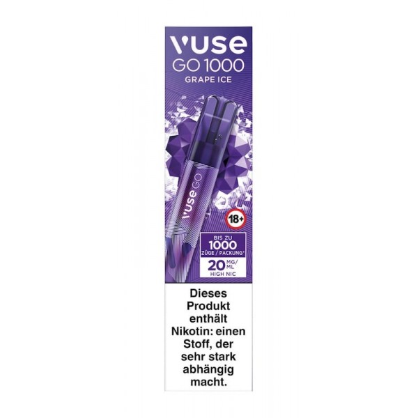 Einweg eZigarette Vuse GO Grape Ice 20mg bis zu 1000 Puffs