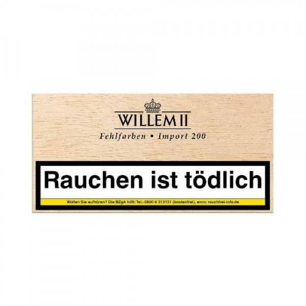 Willem II Fehlfarben Import 200 Sumatra 100 Zigarillos
