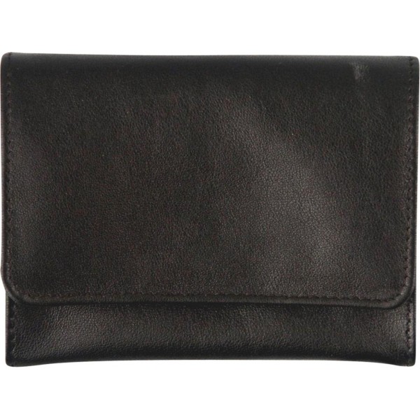 Tabakstellbeutel Schafnappa schwarz/Kautschukfutter 11cm