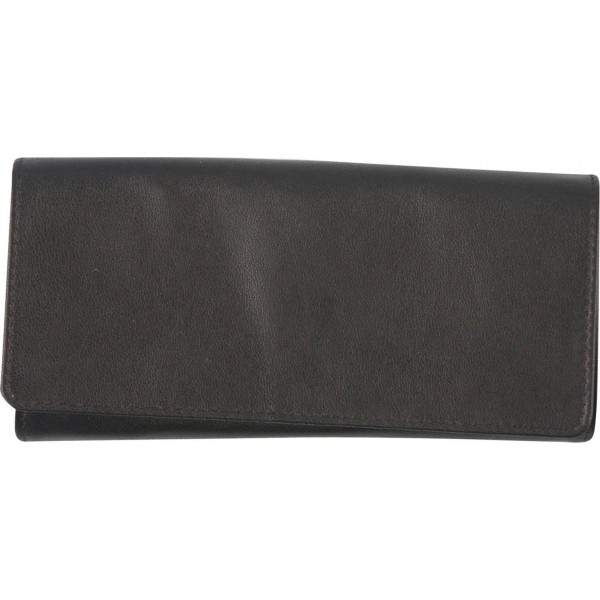Tabak-Rollbeutel Schafnappa schwarz/Kautschukfutter 16.5cm