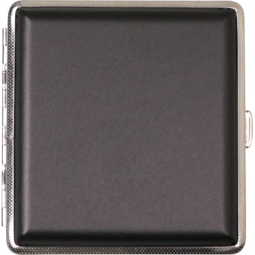 Zigaretten-Etui Lederoptik schwarz 20er