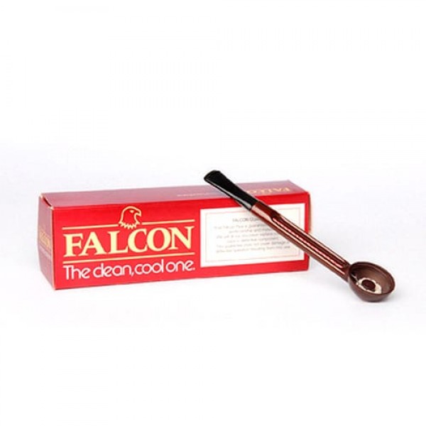 Pfeifenholm Falcon Extra gerade aus Aluminium Acryl in dunkelbraun schwarz