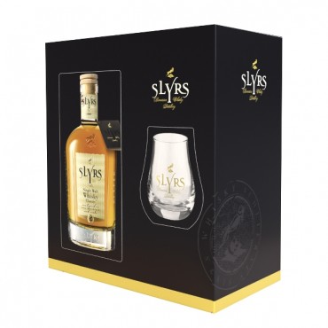 Whisky SLYRS On Pack Classic 43 % Vol. mit einem Glas
