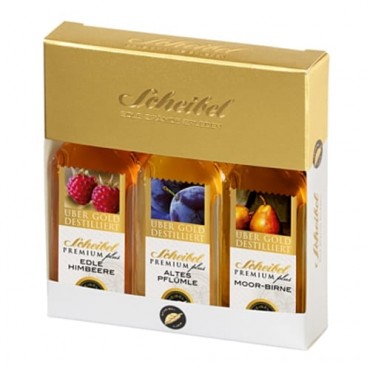 Brand SCHEIBEL Premium Plus Trio 3 x 20 ml 40, 40 und 43 % Vol.